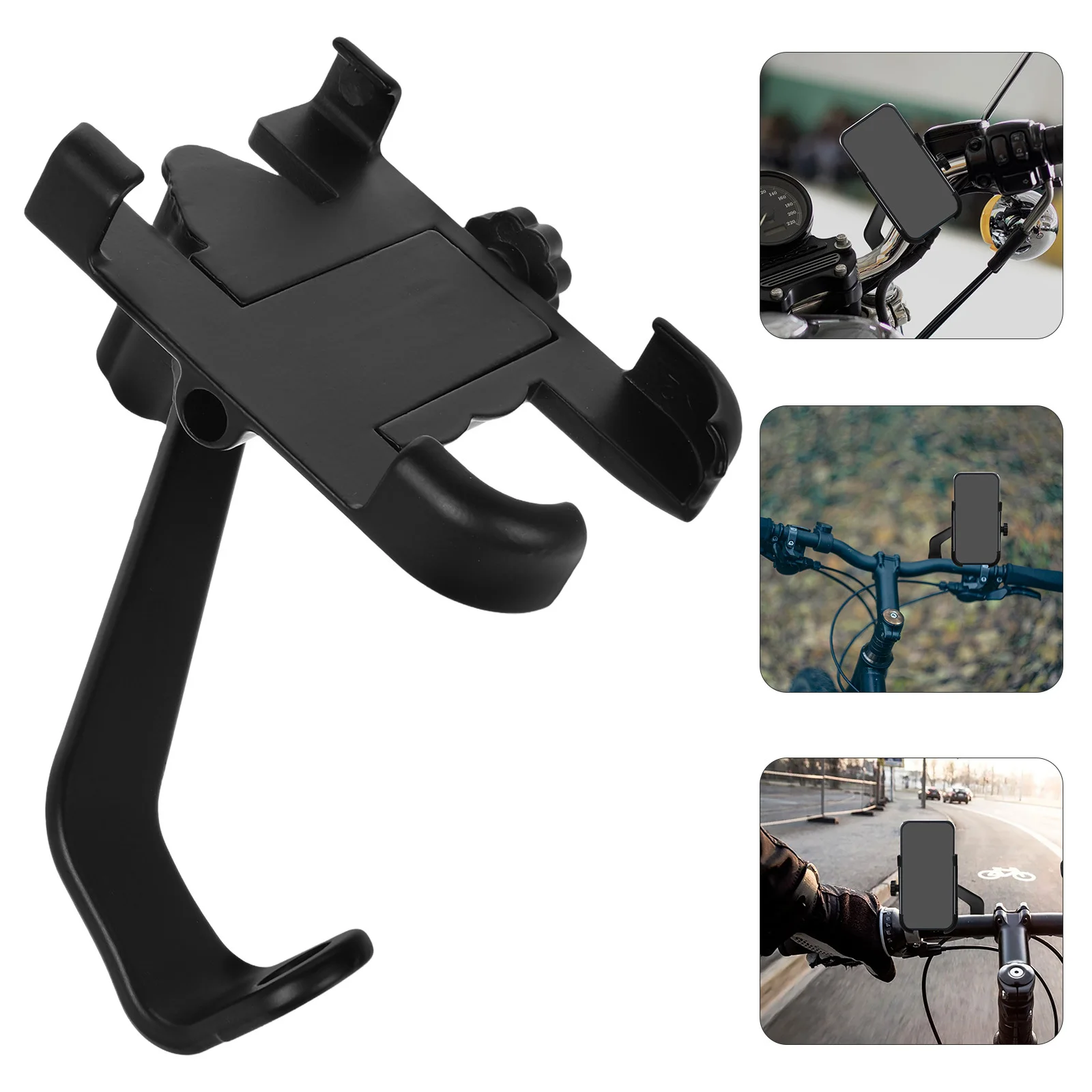 

Aluminum Alloy Motorcycle Phone Mount Handlebar Holder Adjustable Anti-Vibration Phone Holder for Bike Scooter Navigation