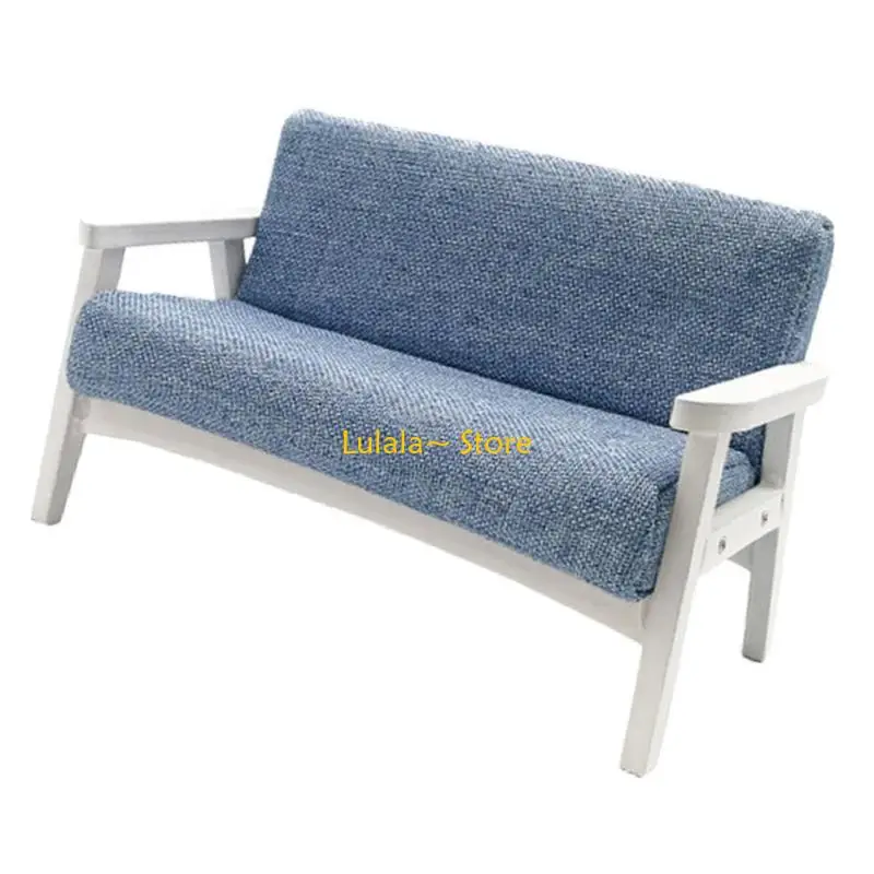 

Y4QA Dollhouses Couch Loveseat Furnishings Figure Sofa Model Decorations for Dollhouses Accessories Photo Props