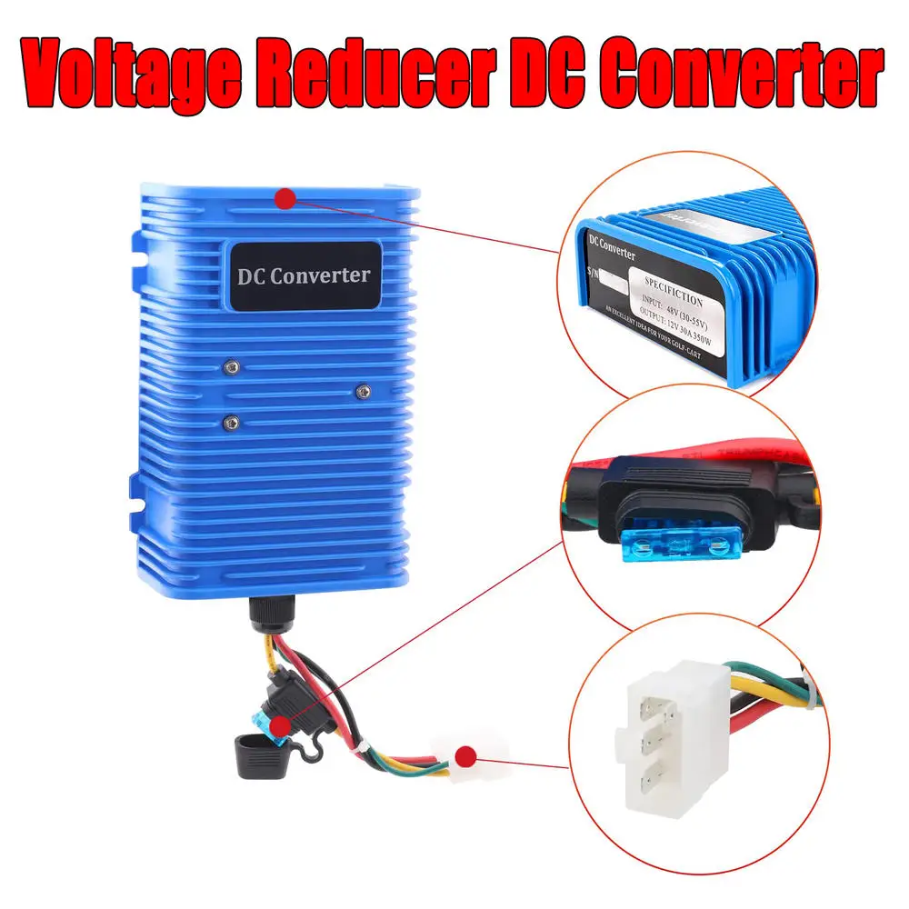 Golfs Cart Voltage Converter Wide Range Applications Voltage Adjustor For Golfs Cart Accessories