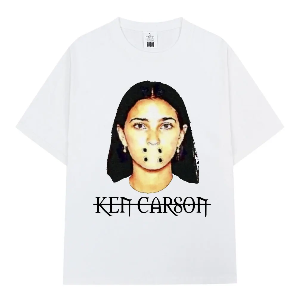 Rapper Ken Carson A Great Chaos T Shirt Opium Gothic Men Fashion Hip Hop T Shirts Summer 100% Cotton Casual Tee Shirt Oversized