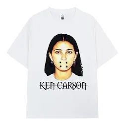 Rapper Ken Carson A Great Chaos T Shirt Opium Gothic Men Fashion Hip Hop T Shirts Summer 100% Cotton Casual Tee Shirt Oversized
