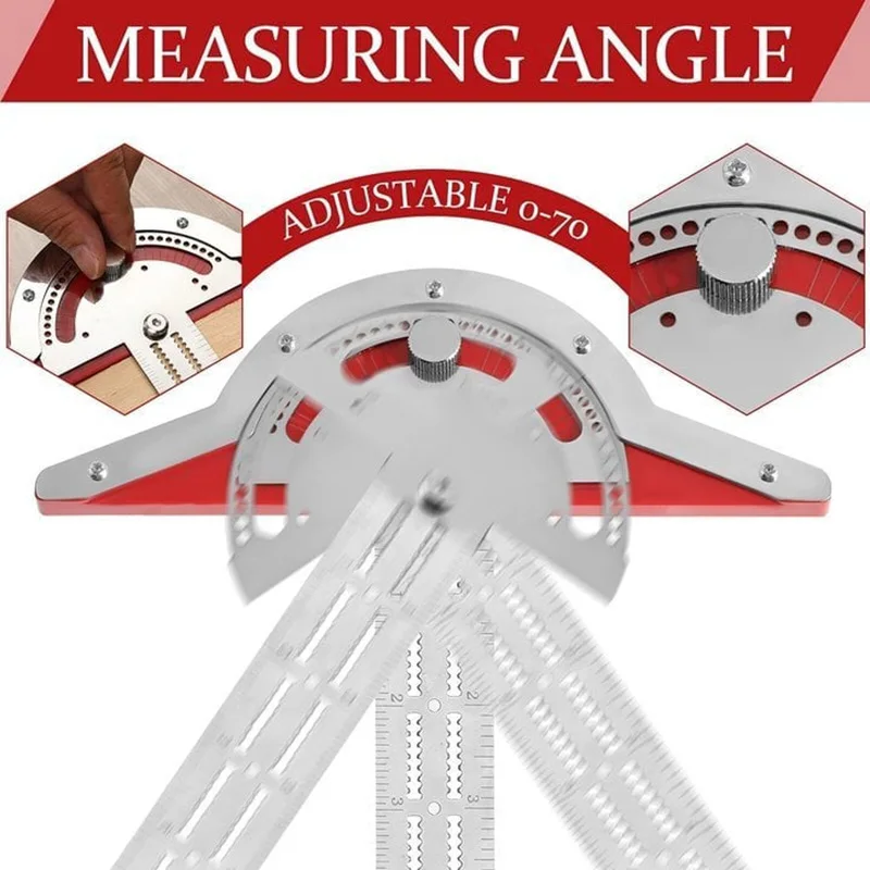 Ultra Precisie Markering Heerser Vierkante T Type Houtbewerking Scriber Meten Houtbewerkers Rand Regel Carpenter Tool
