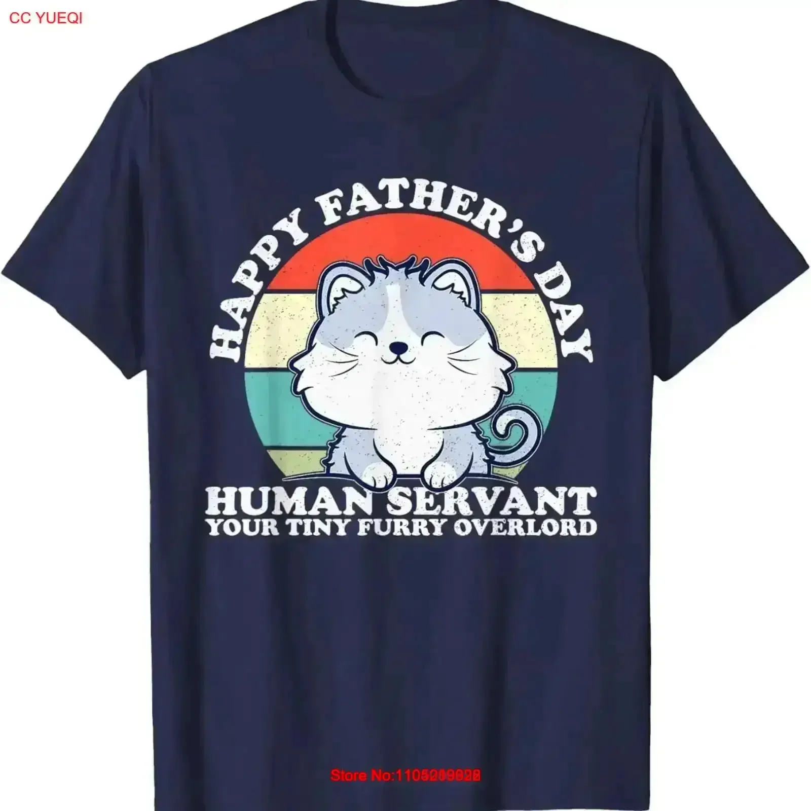 

Футболка «С Днем отца», «Человек-слуга», «Твоя крошечная пушистая футболка с надписью «Оверлорд», винтажный стираный топ для повседневной носки, растянутый графический топ