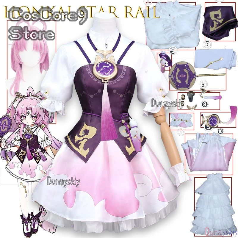 

Honkai Star Rail Fu Xuan Little Cutie Косплей disfraz Игра Аниме Полный комплект Наряд Хэллоуин Ролевая игра Kawaii Милый Рождественский Cos