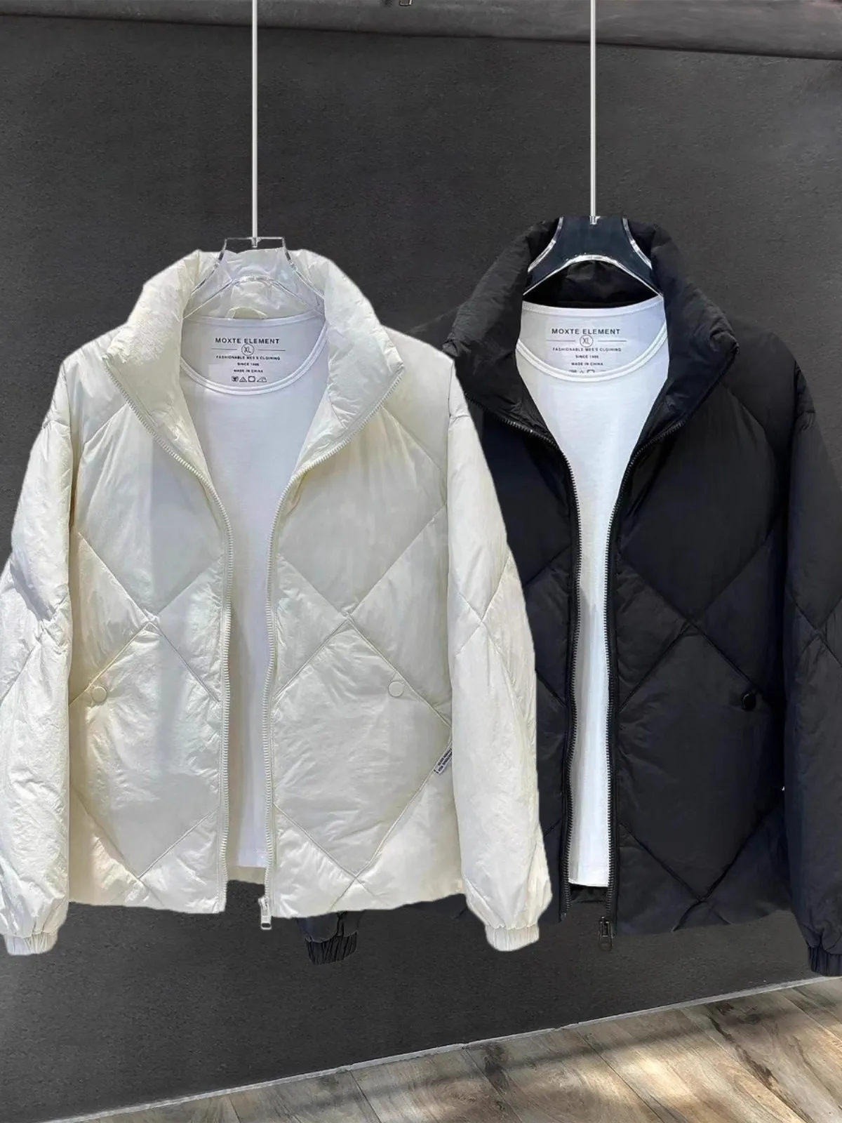 

Faionable зимняя хлопковая мужская куртка с простым воротником-стойкой, теплая, не пышная молодежная модная длинная повседневная верхняя одежда све