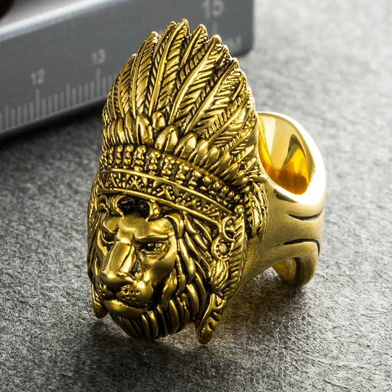 

Cigar Holder Portable Wearable Metal Cigar Support Retro Lion's Head Shape Ring Cigar Holder Cool Gadgets Travel Accessories