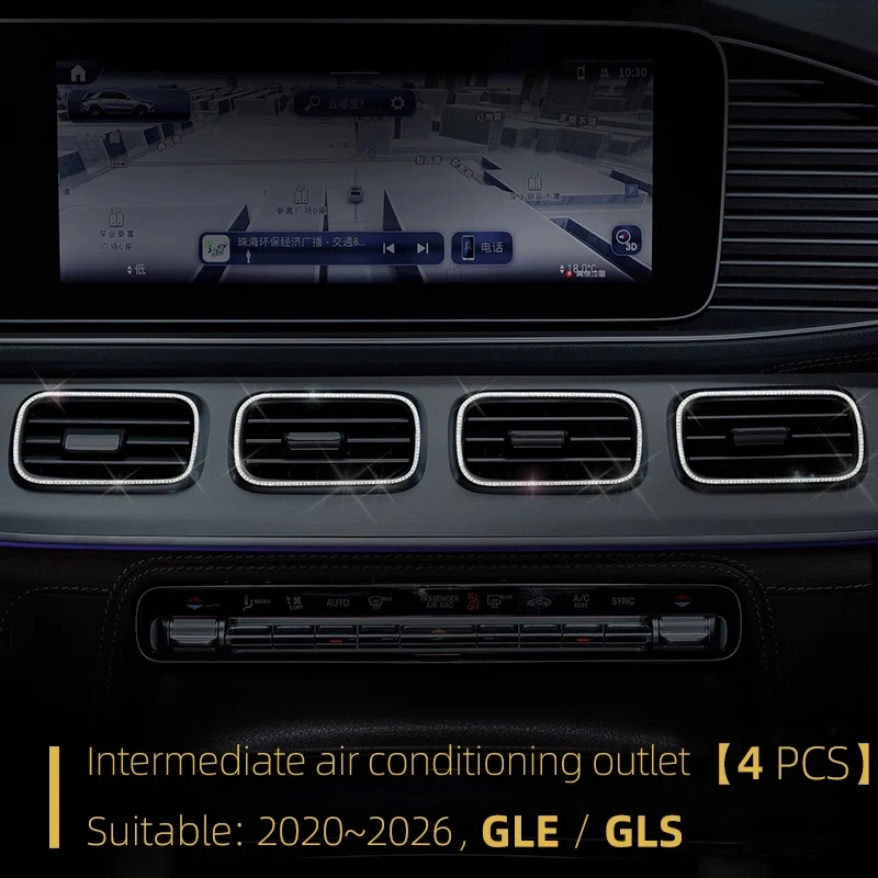 Diamond Interior Trim For Mercedes GLE W167 GLS X167 2020-2026 Luxury SUV Bling Accessories Crystal