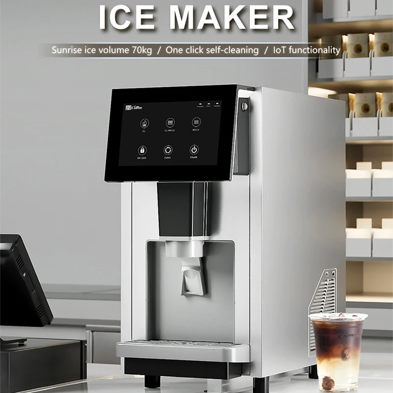 

#Professional Stainless Steel Ice Maker for Hotel & Commercial Use High Capacity 60-70kg/24h 220V