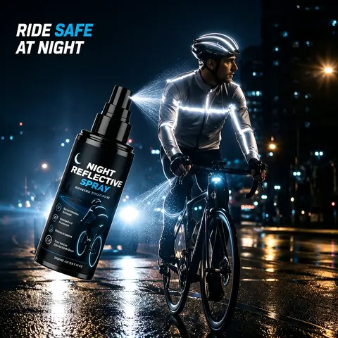 Night Reflective Spray 100ml Safety Glow Paint for Outdoor Cycling Camping Running Fabric Shoes Backpack Canvas