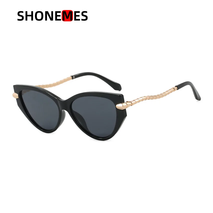 

Shonemes Cat Eye Sunglasses Vintage Women Shades Big Frame Outdoor UV400 Sun Glasses Black Tortoise for Female