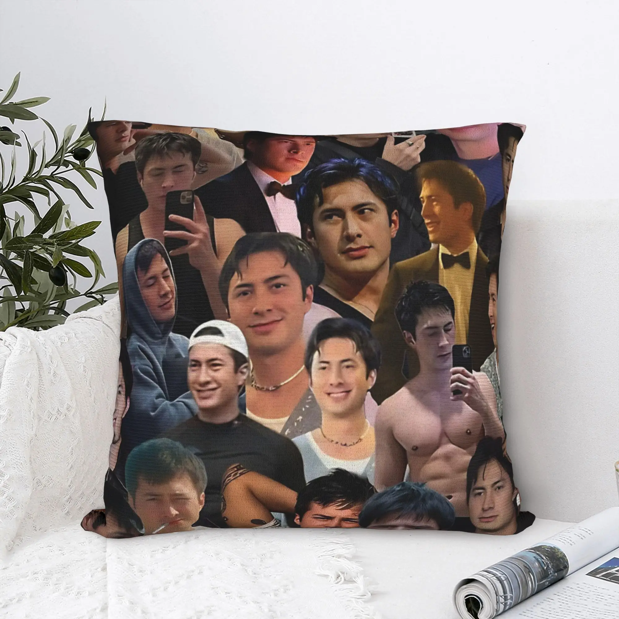 Hudson Williams – housse de coussin Vintage avec Collage de photos, pour canapé, lit, salon, confortable, cadeau