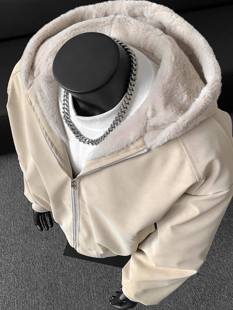 Retro Amerikaanse Thiened Katoenen Jaet Heren Winter Faion Merk Paar Warm PU Leer Katoenen Jas Jeugd Sle