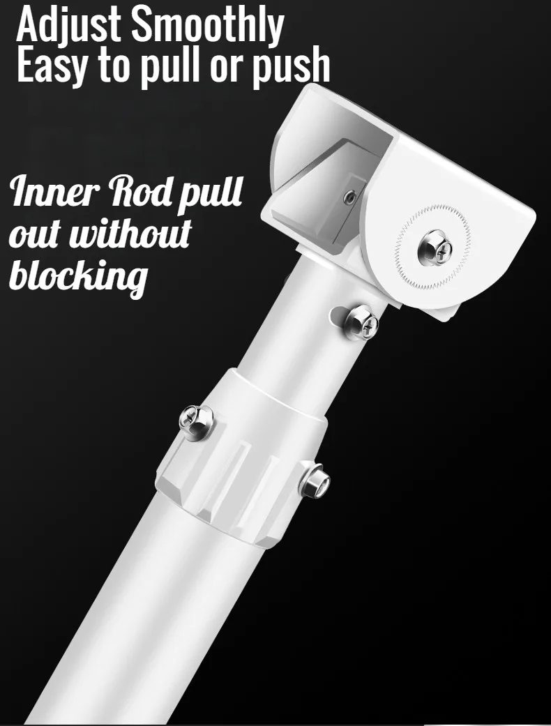 Adjustable Aluminum Alloy L-Style Telescopic Fence Wall Mount CCTV Camera Bracket 30cm-200cm for PTZ high-speed camera view 3