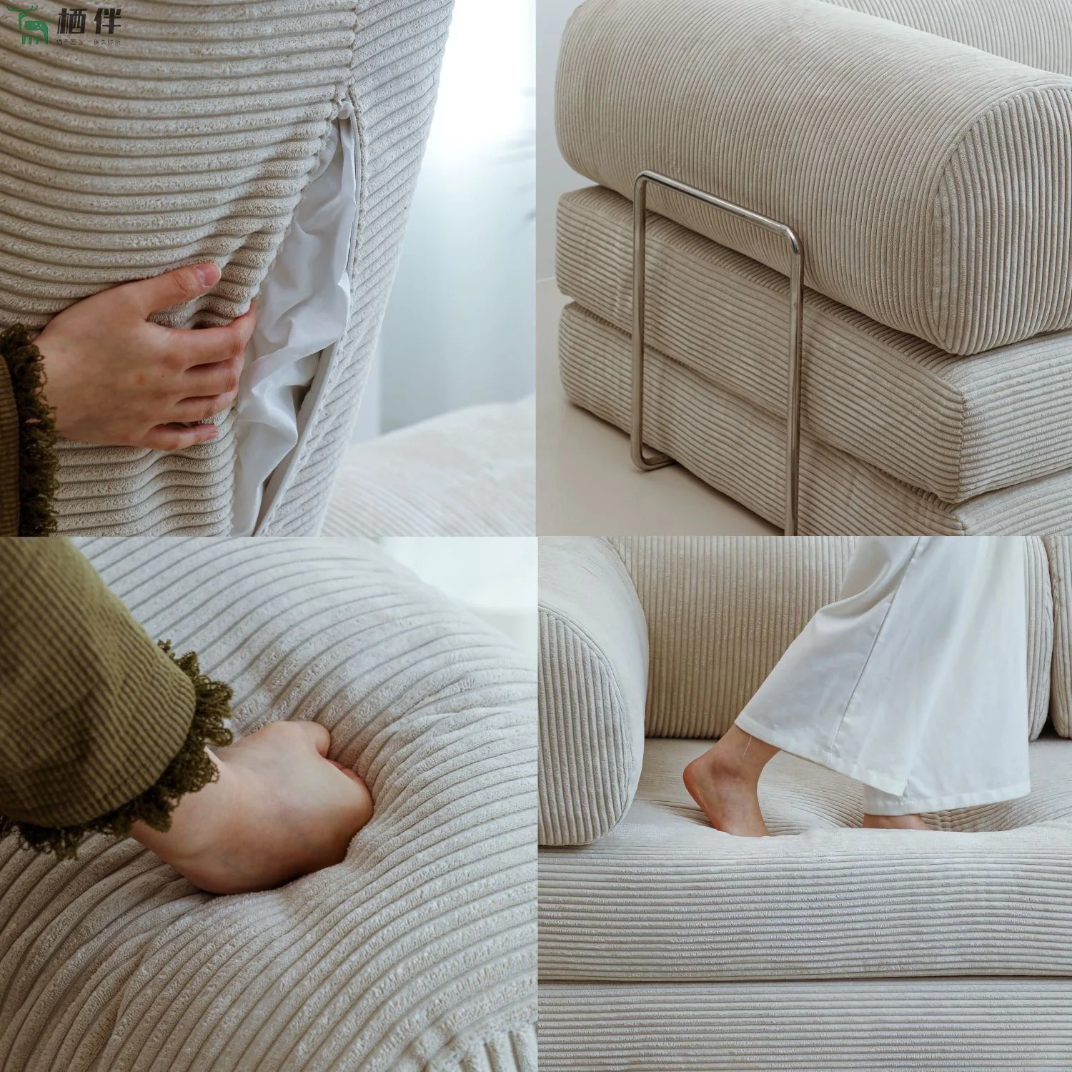 PYJ folding sofa integrated dual-purpose living room B & B double fabric sofa lazy sofa bed