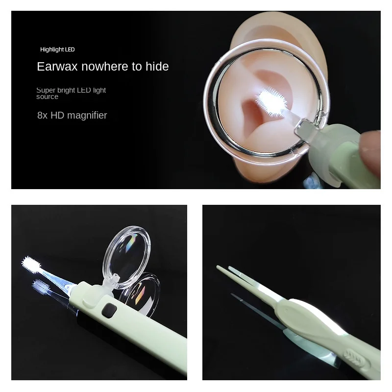 New Luminous Ear Pick Ear Care Ear Cleaning Set Charging Ear Spoon Set Ear Wax Removal Earpick for Adults and Kids Health Care