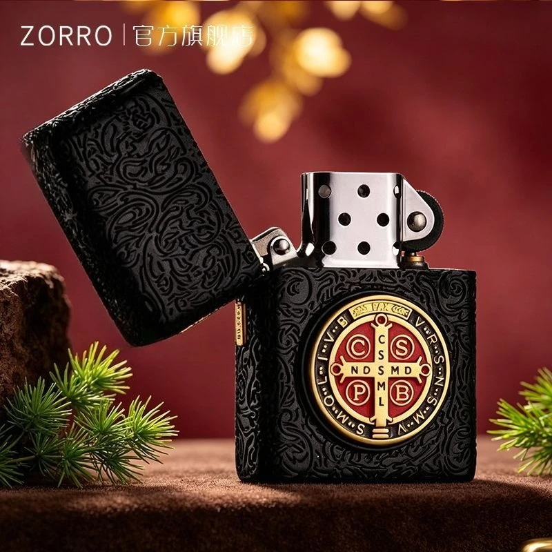 2026 New ZORRO Constantine Global Limited Code Kerosine Lighter, Heavy Armor Retro Cinnabar High-end 520 Trendy Gift for Boys