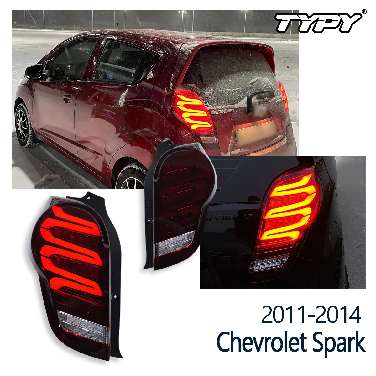 

Задние фонари TYPY для Chevrolet Spark 2011-2020, стайлинг, динамический указатель поворота, автомобильные аксессуары, комплект