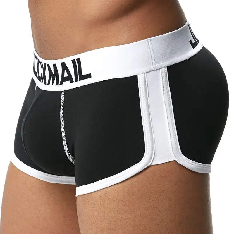 4PCS Set JOCKMAIL Ropa Interior Hombre 100% Cotton Boxers Front and Rear Cup Push Up Buttocks Shaping Sexy Panties 2XLlingerie