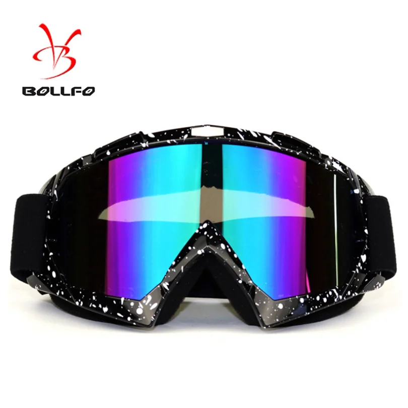 BOLLFO Off-road Motorcycle Goggles Windproof Cycling Protective Glasses Outdoor Racing Ski Eyewear MTB Motocross Safety Goggles
