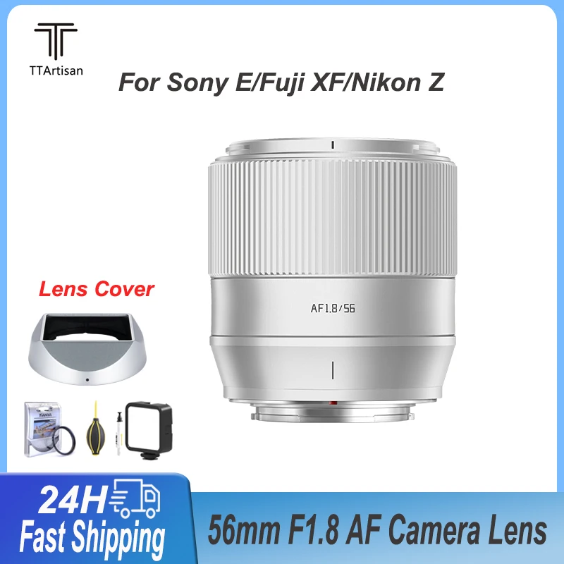 TTArtisan AF 56mm F1.8 APS-C Portrait Lens Large Aperture for Sony E ZVE-10 a6700 A7M4 Nikon Z Z50 ZFC Fuji X X-20 Mounts Camera