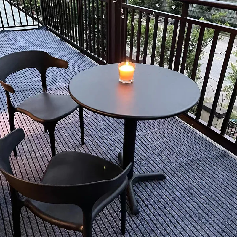 

Outdoor tables and chairs, courtyard, sun-proof and rain-proof, plastic open-air milk tea shop, outdoor terrace, balcony leisure
