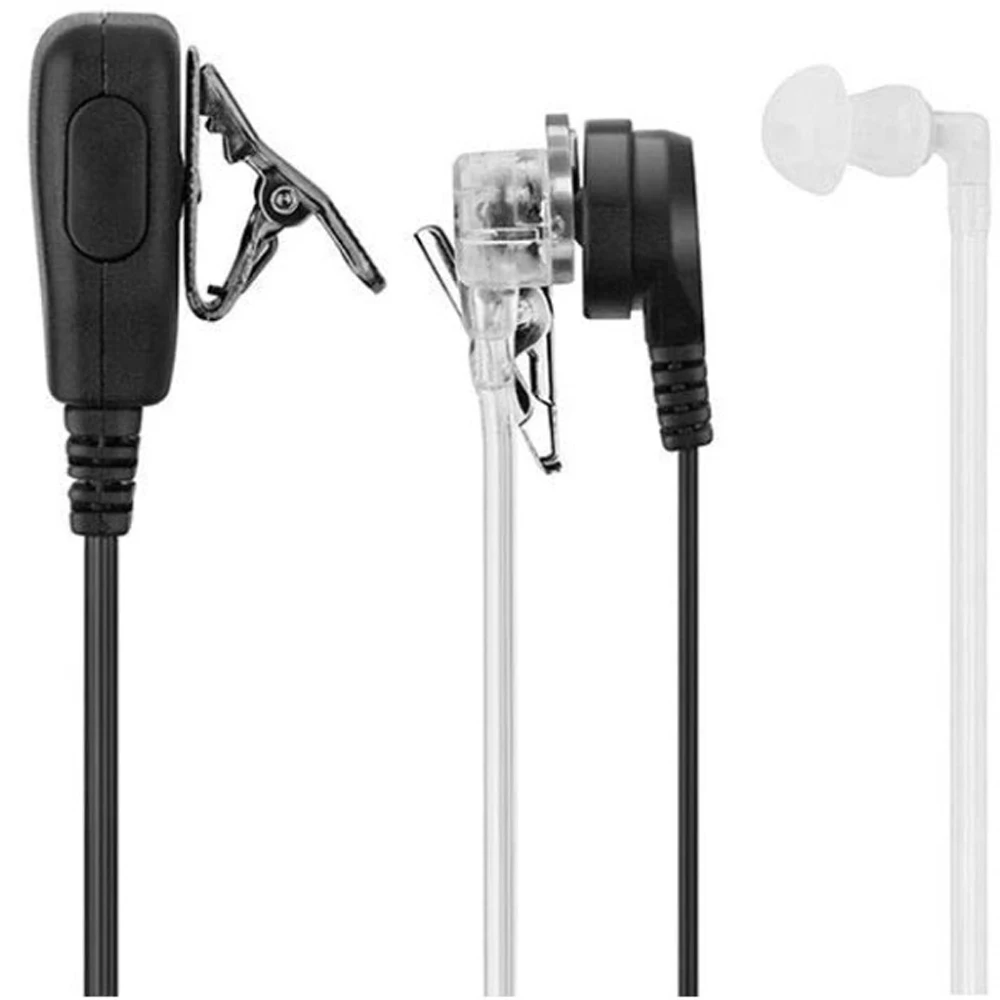 2 Pin PTT MIC Headset Covert Acoustic Tube In-ear Earpiece For Kenwood TYT UV-5R BF-888S CB Radio Accessories