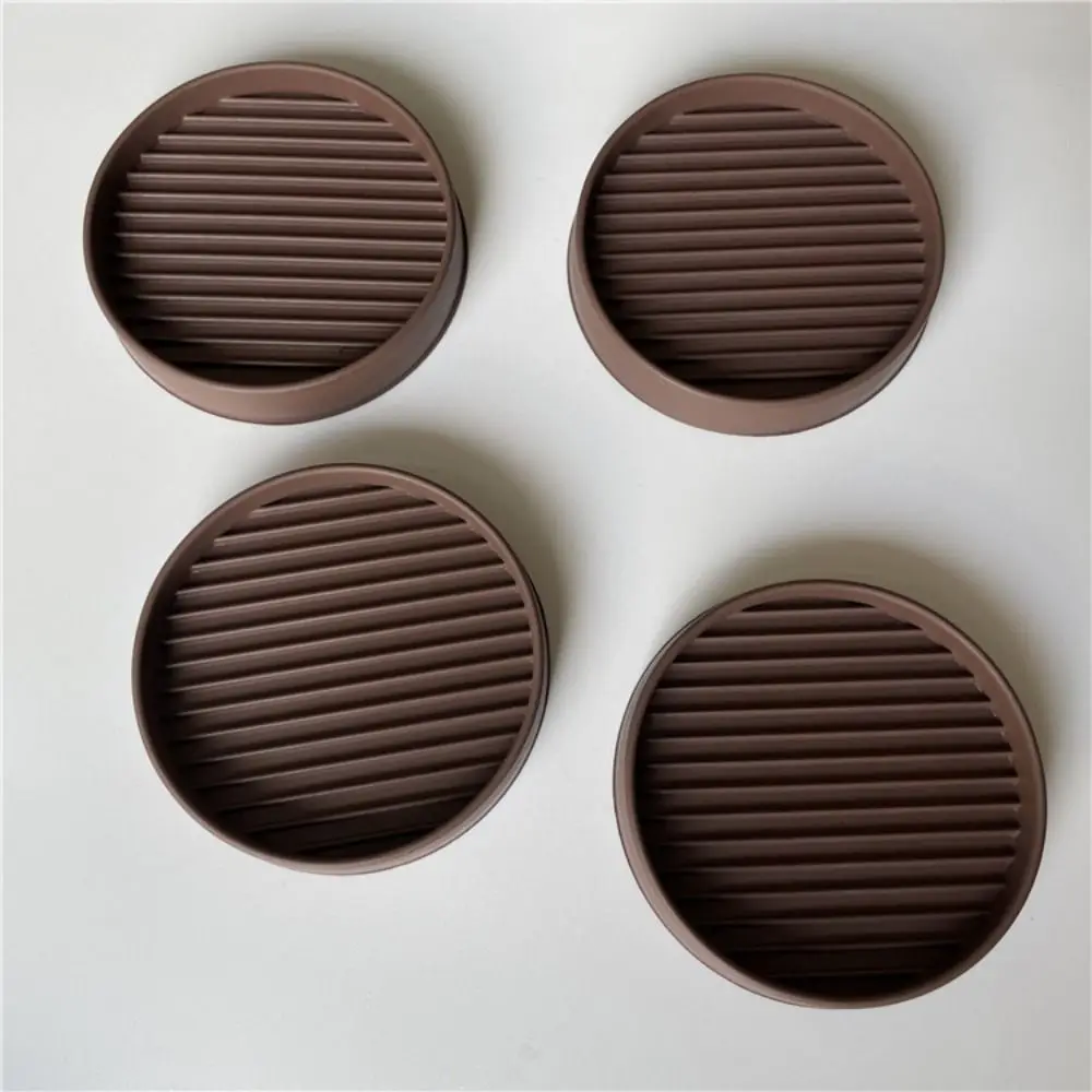 4Pcs/set Rubber Furniture Coasters Convenient Square Round Non Slip Caster Cups Chair Feet Stoppers Couch/Chair/Bed Stoppers