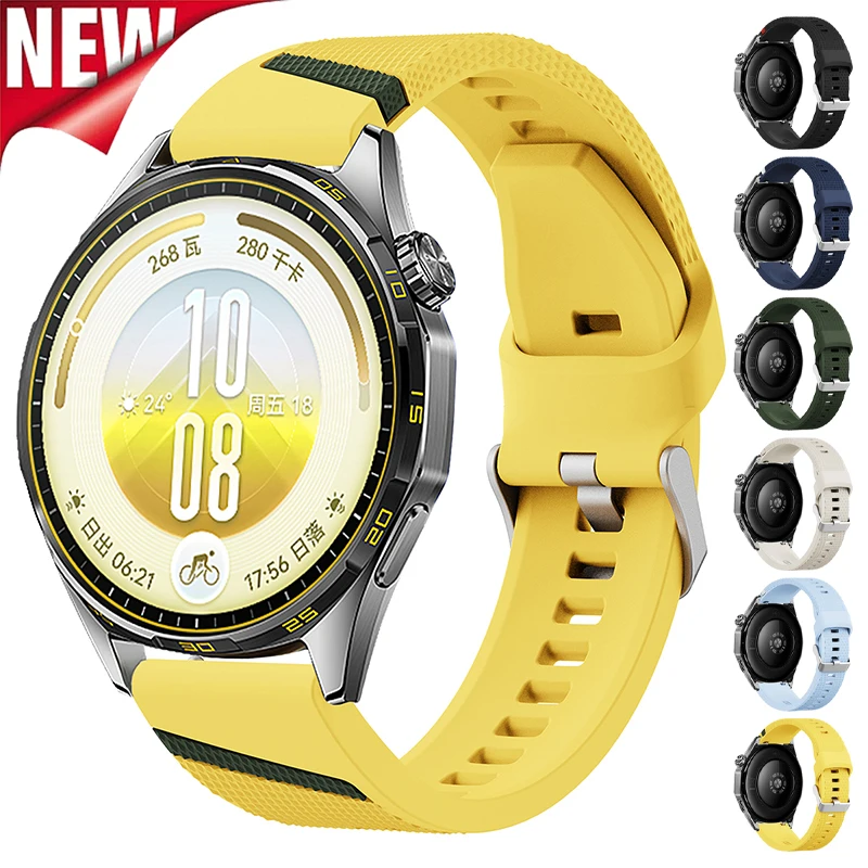 22mm Sport Silicone Strap for Huawei Watch GT7 7Pro 46mm Replacement Wristband Bracelet for Huawei Watch GT6 GT5 46mm Watchband