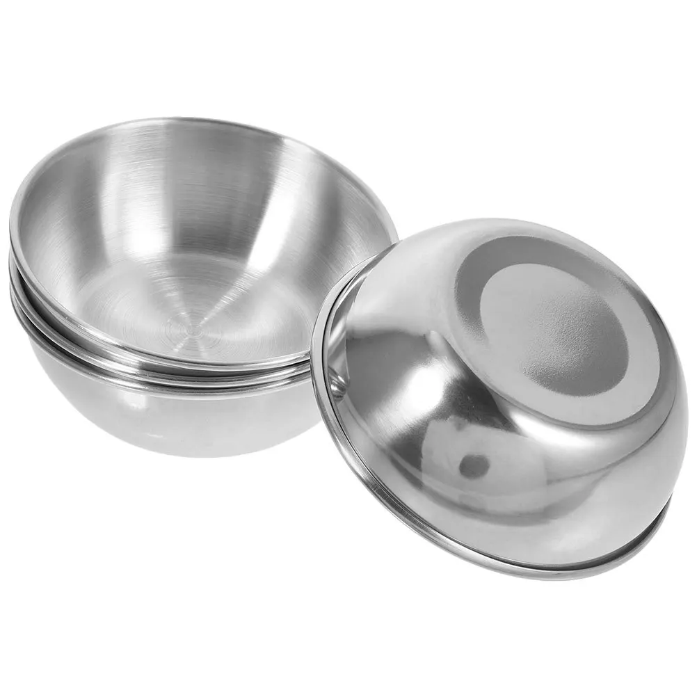 

4Pcs Stainless Steel Small Serving Bowls Easy Clean Versatile Use for Kitchens Restaurants Party Prep Mini Seasoning Dishes