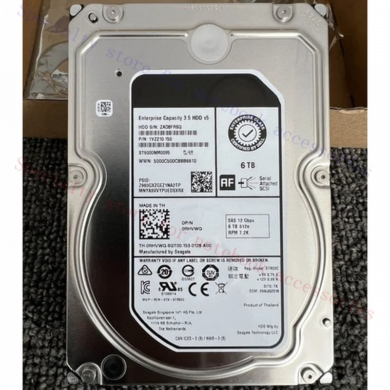 A+ FOR MM81X DELL 6TB 7.2K RPM SAS 12Gbps 3.5in ENT 512e HDD 0MM81X ST6000NM0095