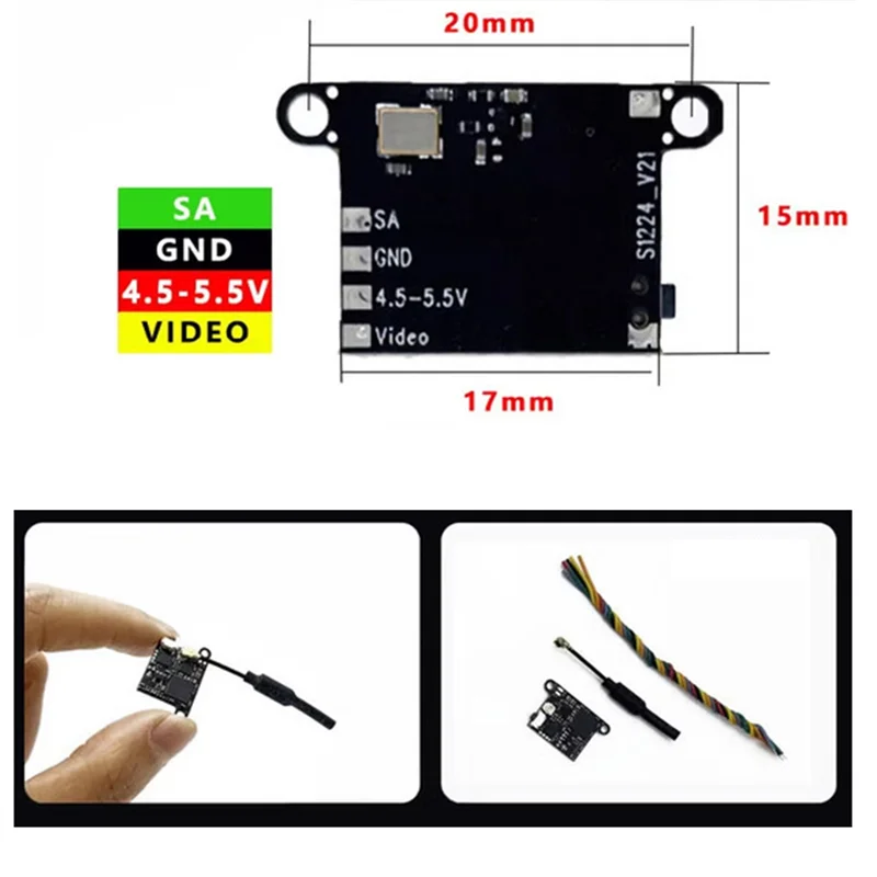 

Y14A 5,8G 200 МВт VTX 48-канальный аналоговый видеопередатчик 25 МВт/100 МВт/200 МВт регулируемая мощность VTX для FPV RC Drone