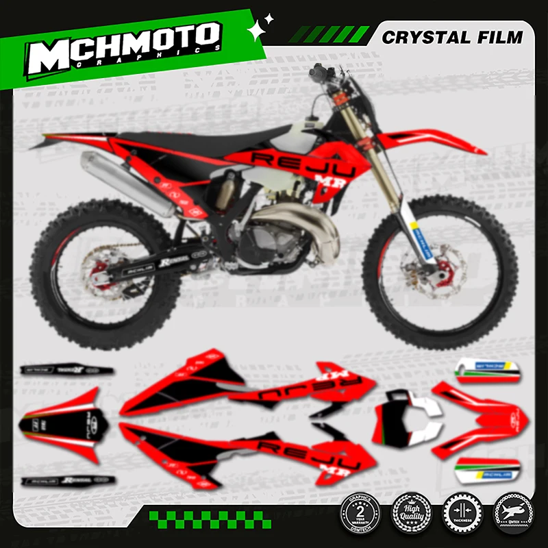 

MCHMFG пользовательские графические фоны для команды, наклейки, комплект наклеек для 2020 2021 RIEJU MR 300, номер, имя, настройка 004