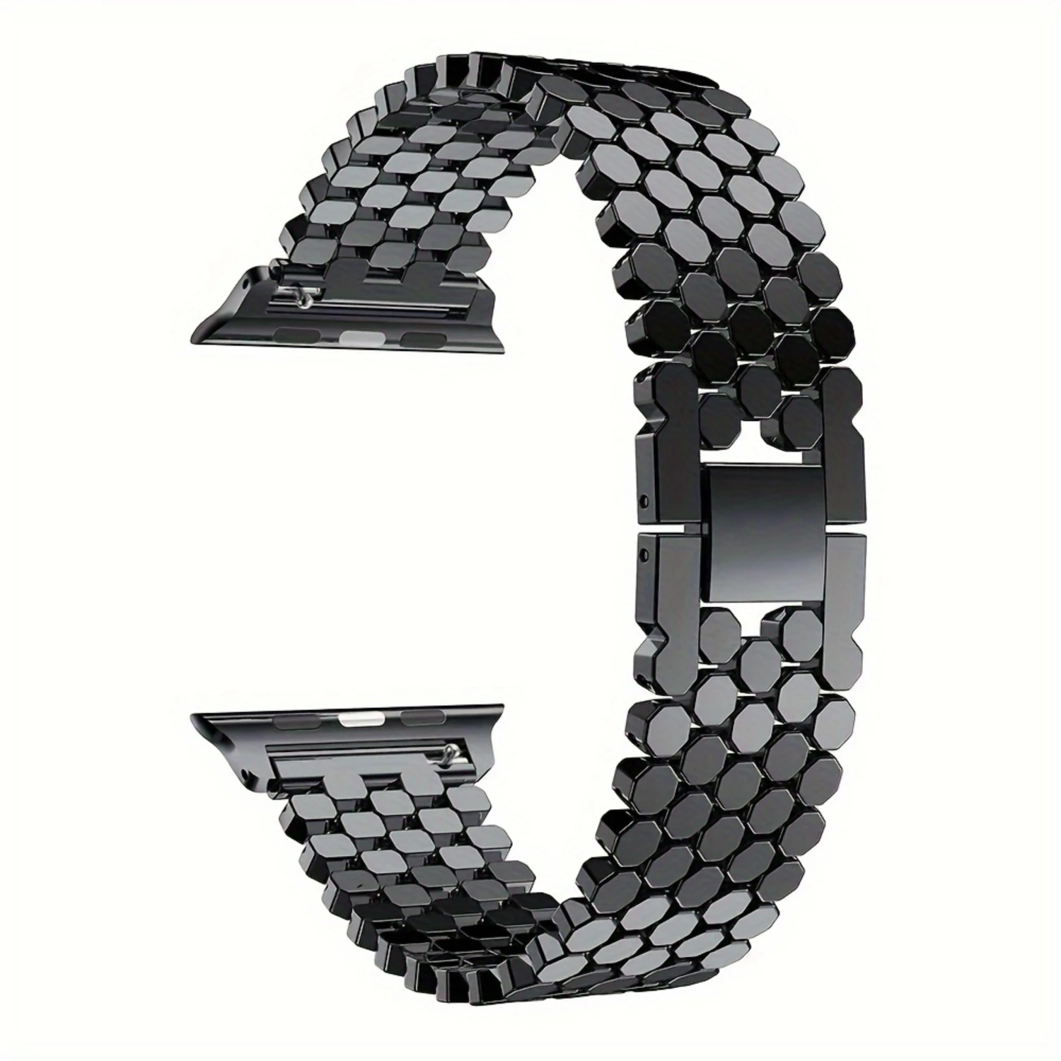 Fish-scale Pattern Stainless Steel Link Bracelet Strap for Watch Series 8 Ultra 7 6 SE 5 4 3 2 1, Metal Band 38mm-49mm