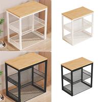 Portable Washer Stand Bookshelf Organizer Plant Holder 3 Tiers Small Appliance Rack Laundry Room Shelf Printer Stand for Balcony