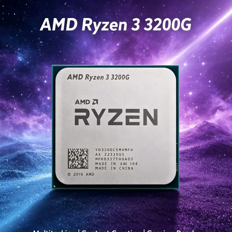 AMD Ryzen3 PRO 3200G YD320BC5M4MFH Socket AM4 Desktop Processor 3.6GHz 65W L3 Cache 4M 4‑Core 4‑Thread Integrated APU Graphics