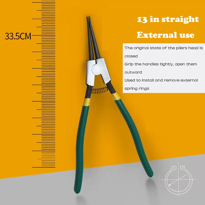 5/7/9 Zoll Spreng ring zange Set Hochleistungs-Innen-/Außen-Sicherungs ring zange Kit gerade gebogene Backe zur Aufbewahrung von Ringent ferner – Detail 18