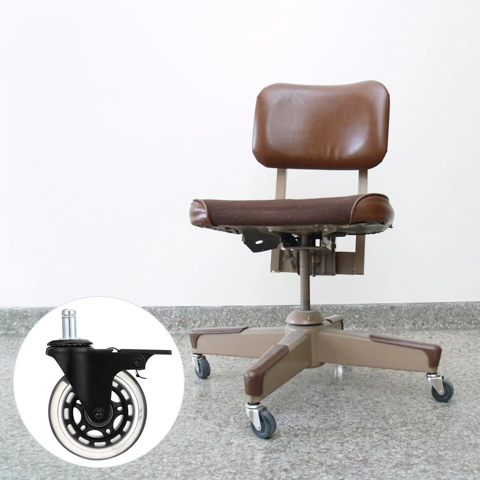 5Pcs Premium Noiseless Swivel Caster Wheels 360 Degree Rotation Easy Install Furniture Universal Wheels for Office Home Use
