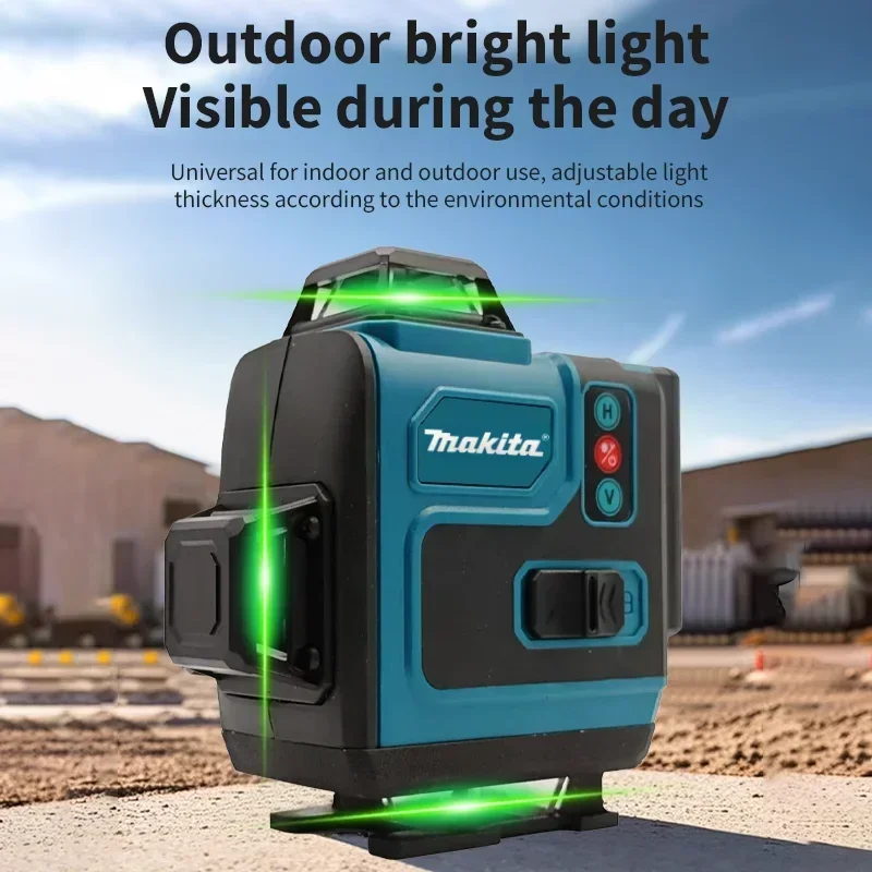 

NEW Makita High-Precision 16-Line 360 Horizontal Vertical Cross Level Green Light Laser High-Precision Wall-Mounted PortableTool