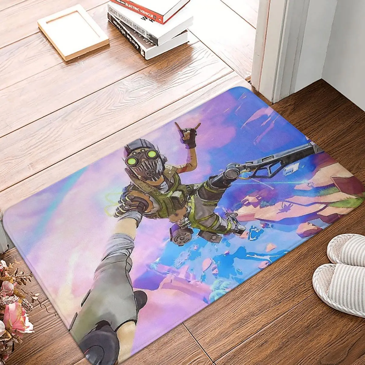 Game Bathroom Mat Apex Legends Octane Doormat Kitchen Carpet Balcony Rug Home Decoration