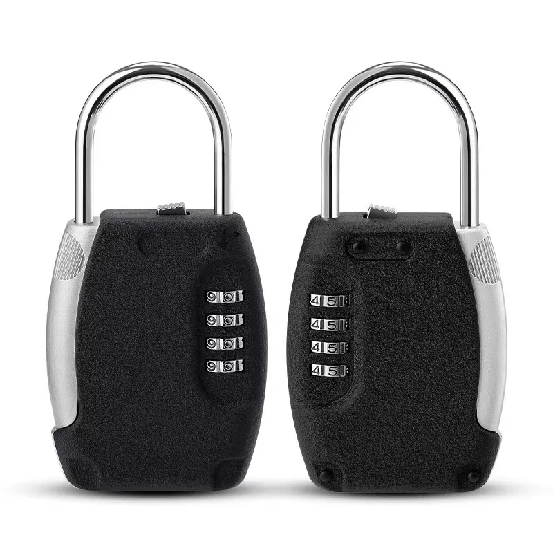 High Quality Hidden Key Safe Box 4-Digital Password Combination Lock With Hook Mini Metal Secret Box For Home Villa Caravan