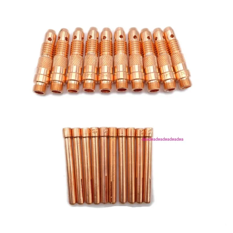 

20PCS Argon Inverter DC Torch Consumables WP17 18 26 TIG Tungsten Collet Body and Collet 1.6mm/2.0mm/2.4mm/3.2mm