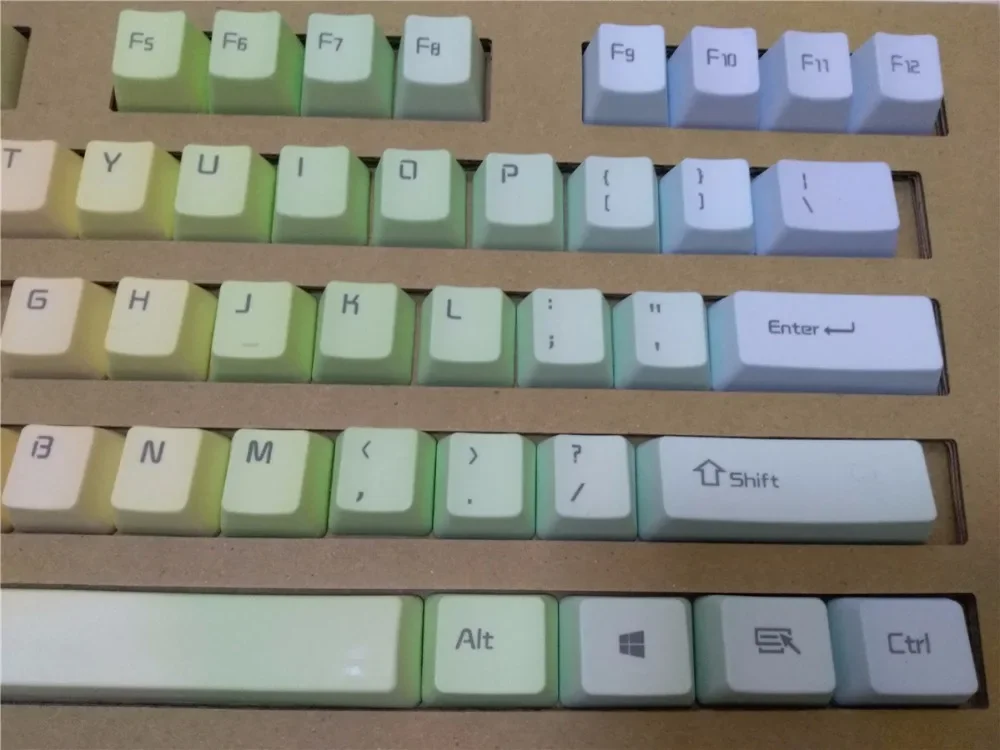 Colorful Rainbow PBT keycap OEM ANSI 104 keycaps for mx switch mechanical keyboard