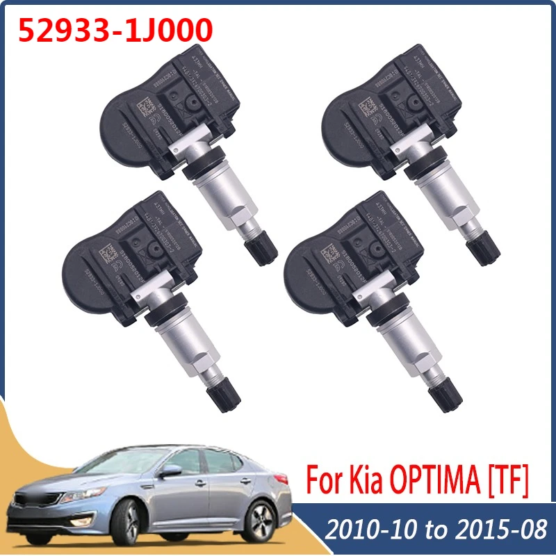 

52933-1J000 для Kia Optima [TF] Hyundai I20 [PB] 2010 2011 2012 2013 2014 датчик системы контроля давления в шинах TPMS 4 шт. 433 МГц