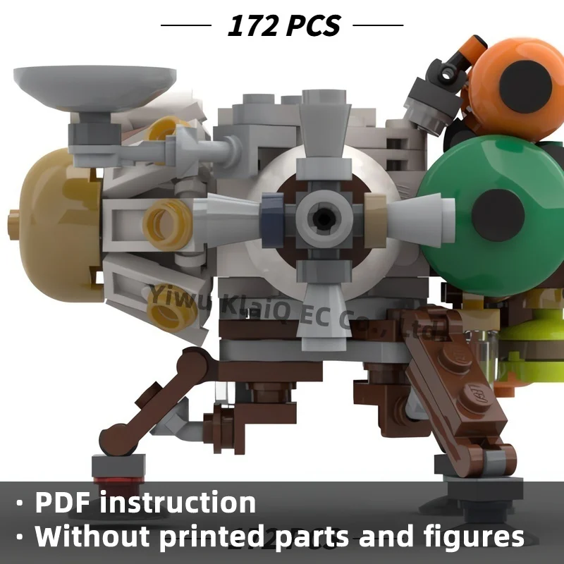MOC Interstellar Space Exploration Ship Building Blocks 172Pcs, Compact Sci-Fi Landing Vessel Bricks Adults