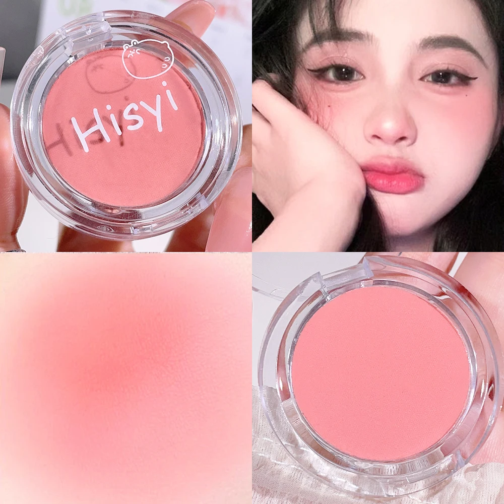 HISYI monochrome blush whitening matte cosmetics vitality girl nude makeup natural smudge monochrome blush plate