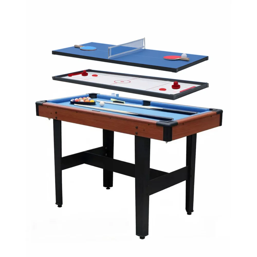 

48″ Game Table - Combo Game Table Set - Billiards/Pool, Glide Hockey and Table Tennis for Home, Game Room, Friends and Family!