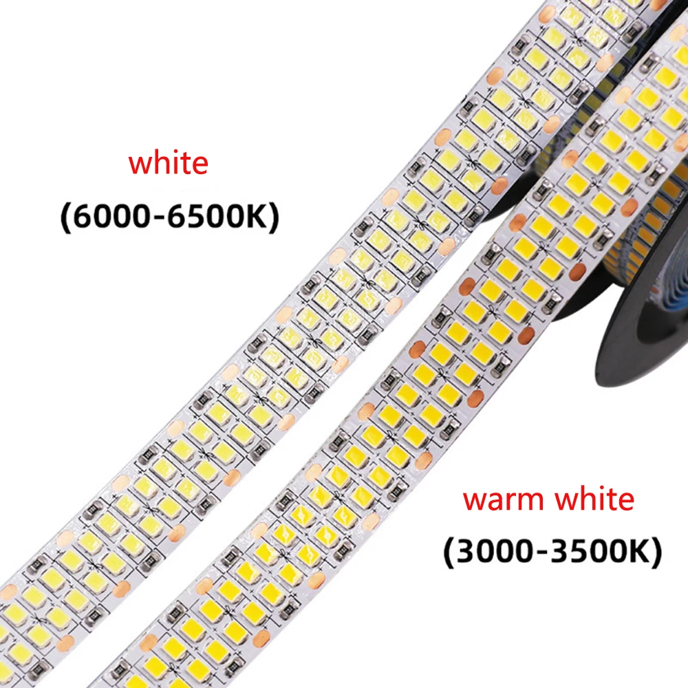 12v 24v 2835 dwurzędowa taśma LED ct podwójna kolorowy pasek 480LED/360LEDS/240 LED 15mm 12mm liniowa listwa wewnętrzna