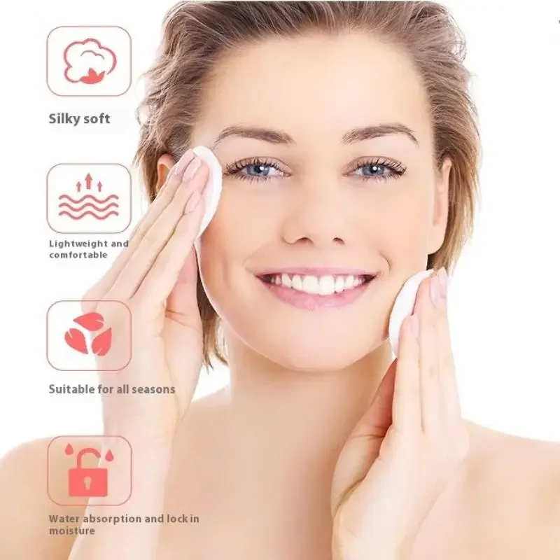 100 個コットンパッド使い捨てクリーンコットンフェイスマニキュアリムーバーラウンドソフトフェイスクレンジングリムーバーコットンパッドメイクアップツール