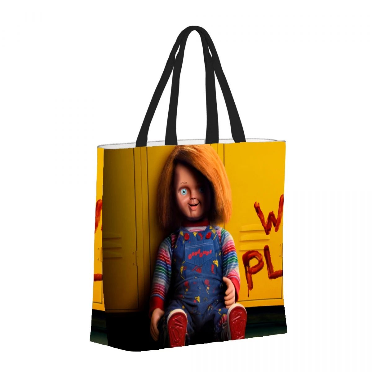 Chucky Horror movies Handbag Printed Travel Shoulder Bag Large Capacity Women\'s Shopping Bags Strap Casual Fashion Canvas Strap