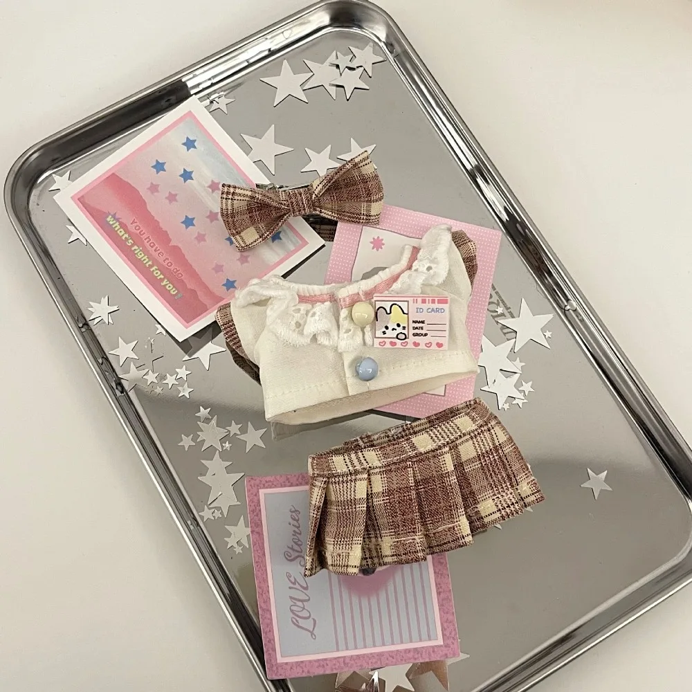 

For 10CM Doll Cotton Doll Rompers Soft Cotton Cartoon Design Plush Doll Outfit Cute Miniature Clothes Mini Doll Clothes